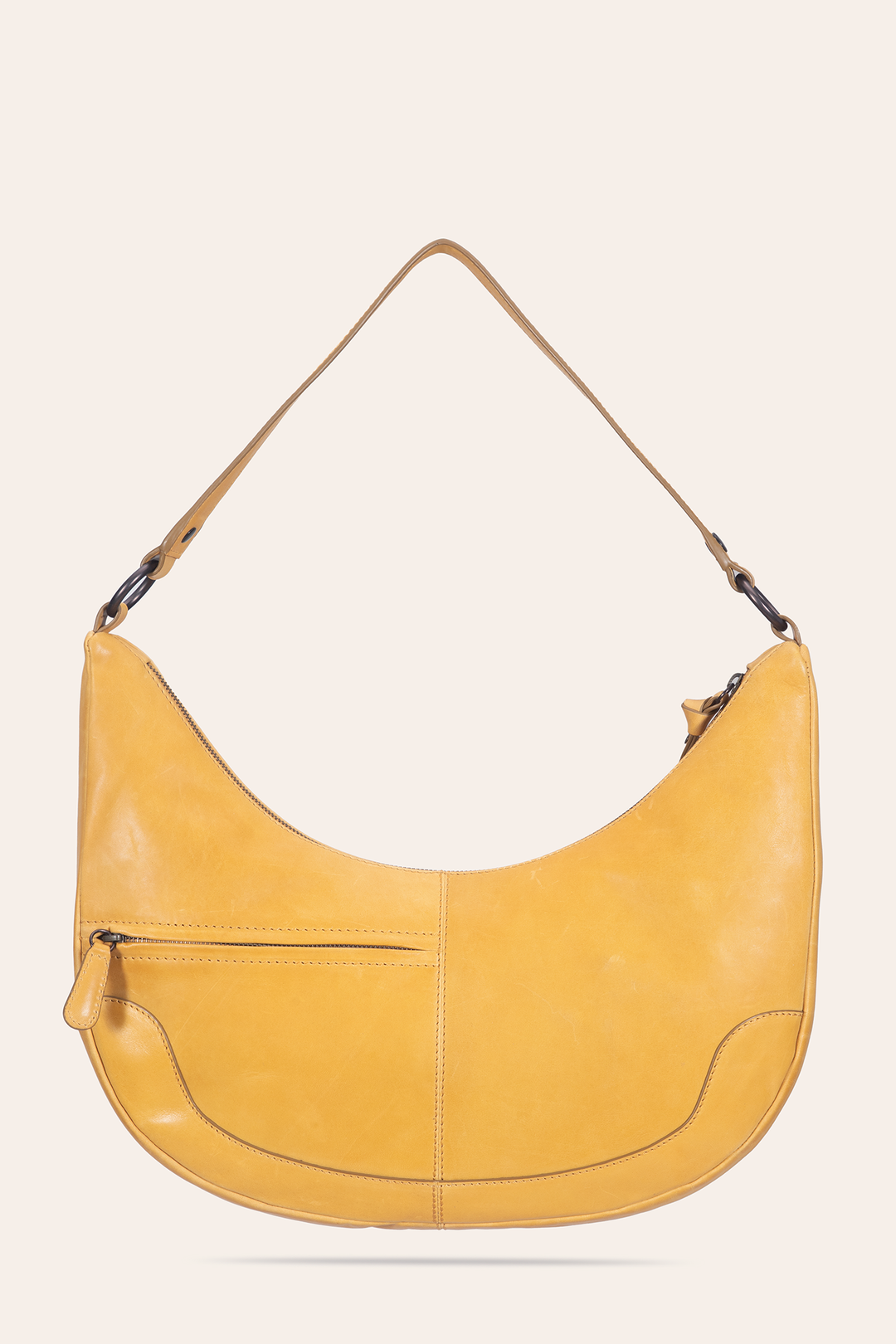 Women's Melissa Crescent Hobo Handbag - Mustard