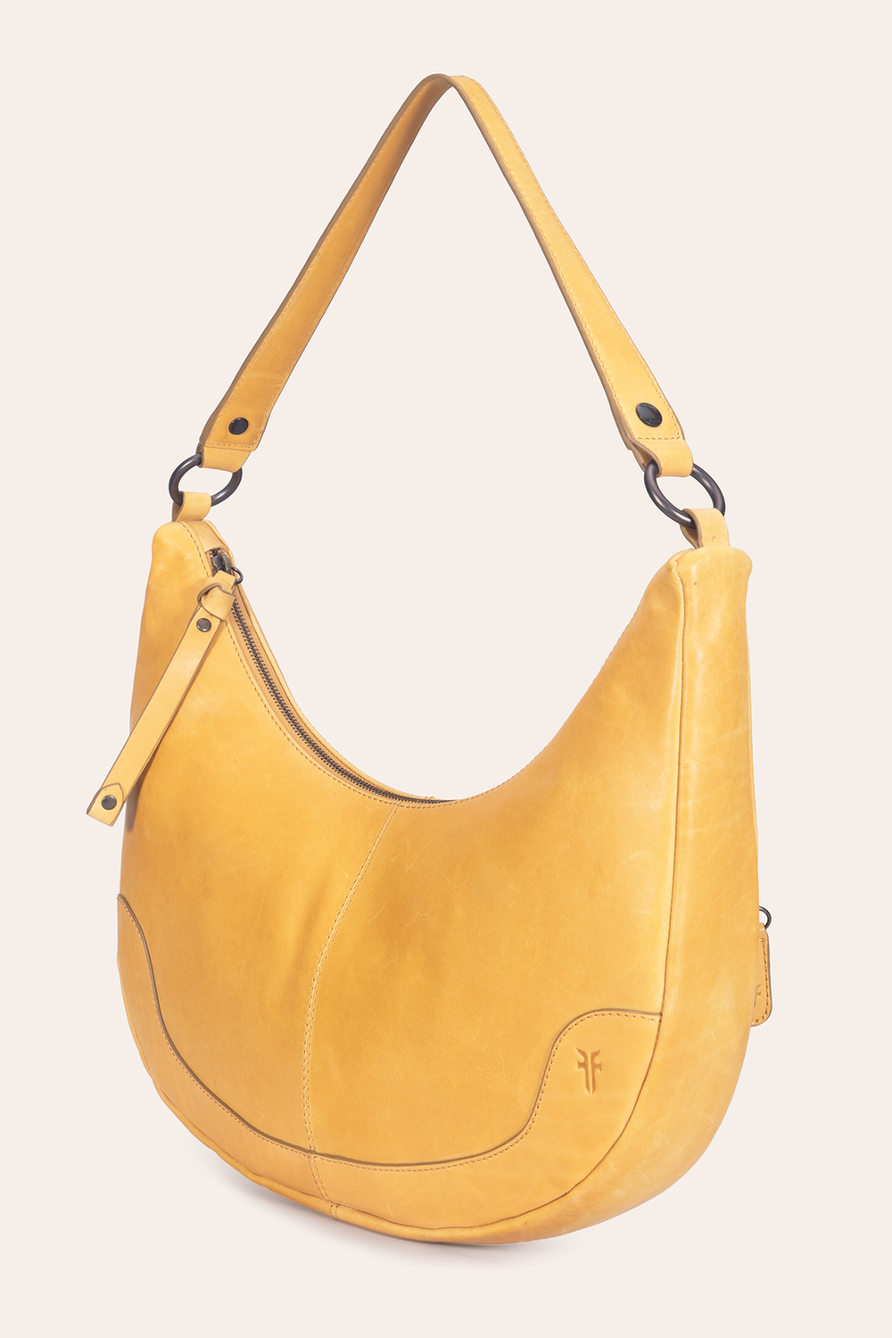 Women's Melissa Crescent Hobo Handbag - Mustard