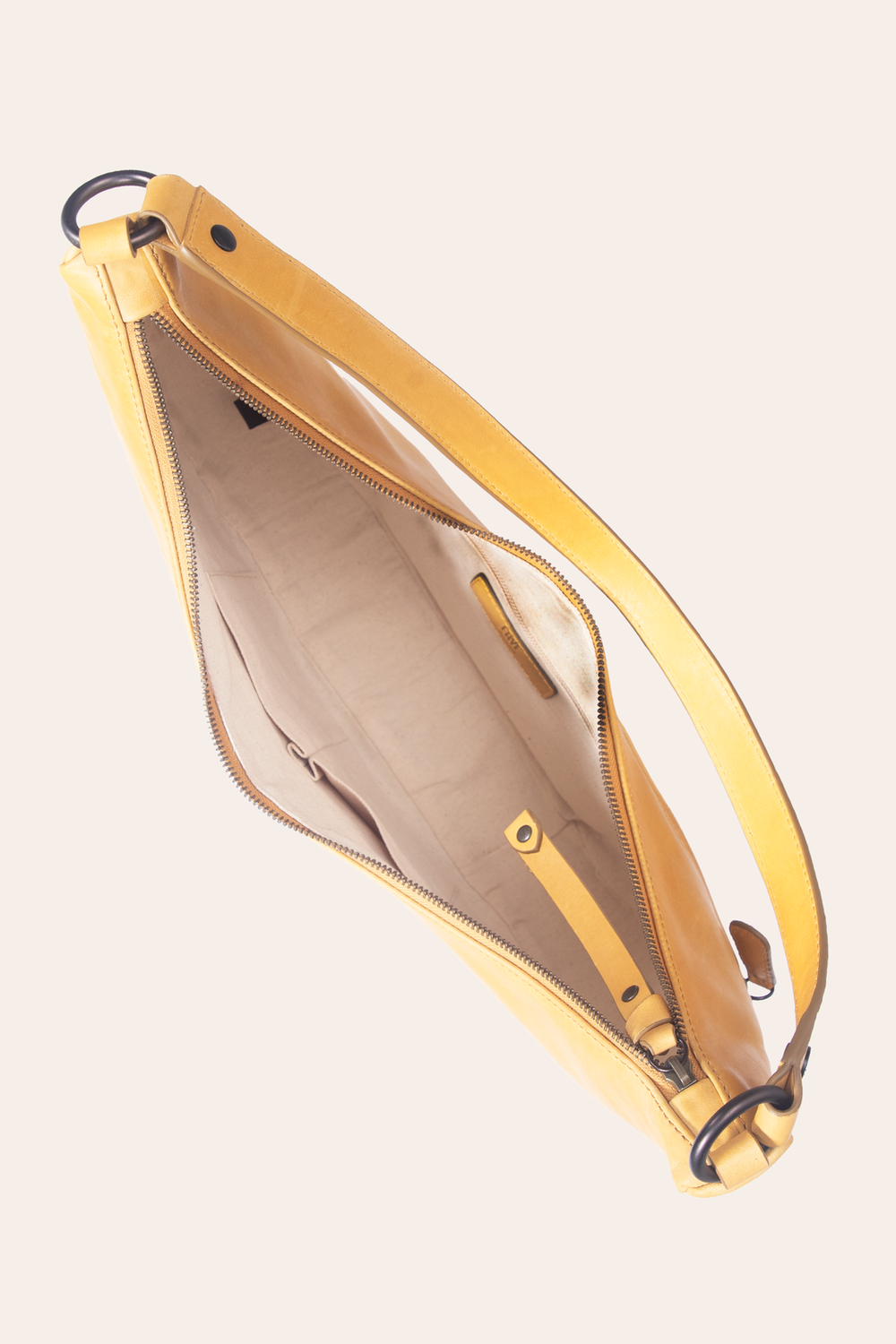 Women's Melissa Crescent Hobo Handbag - Mustard