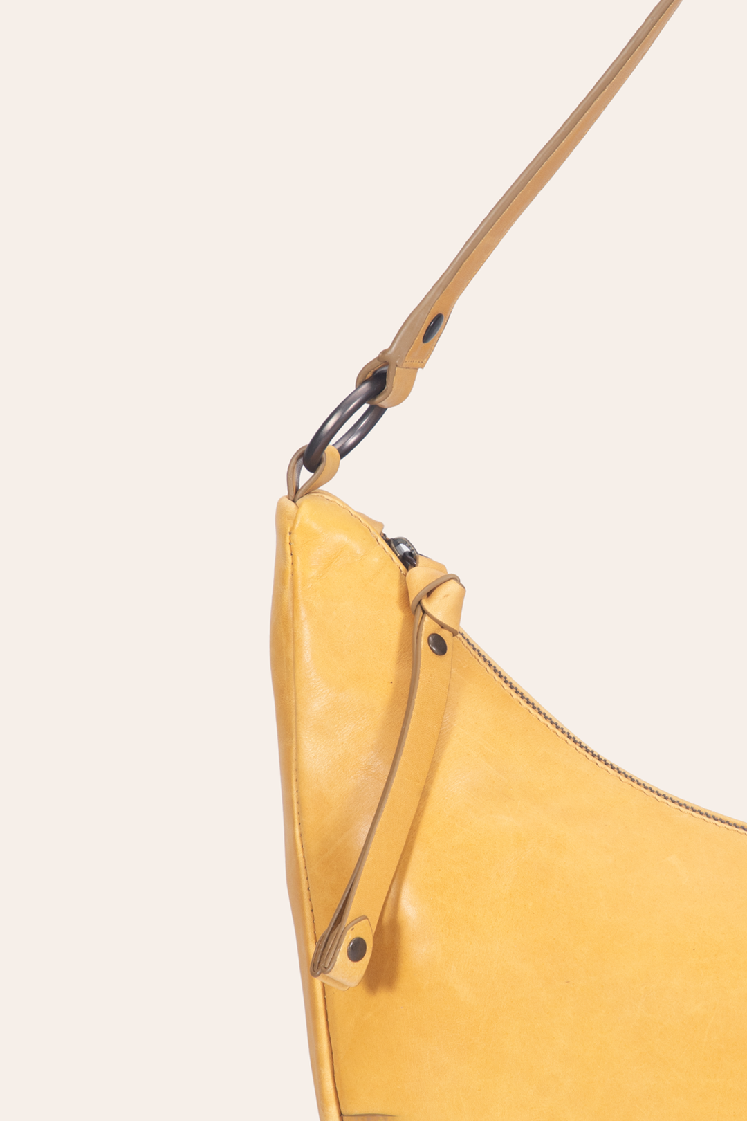 Women's Melissa Crescent Hobo Handbag - Mustard