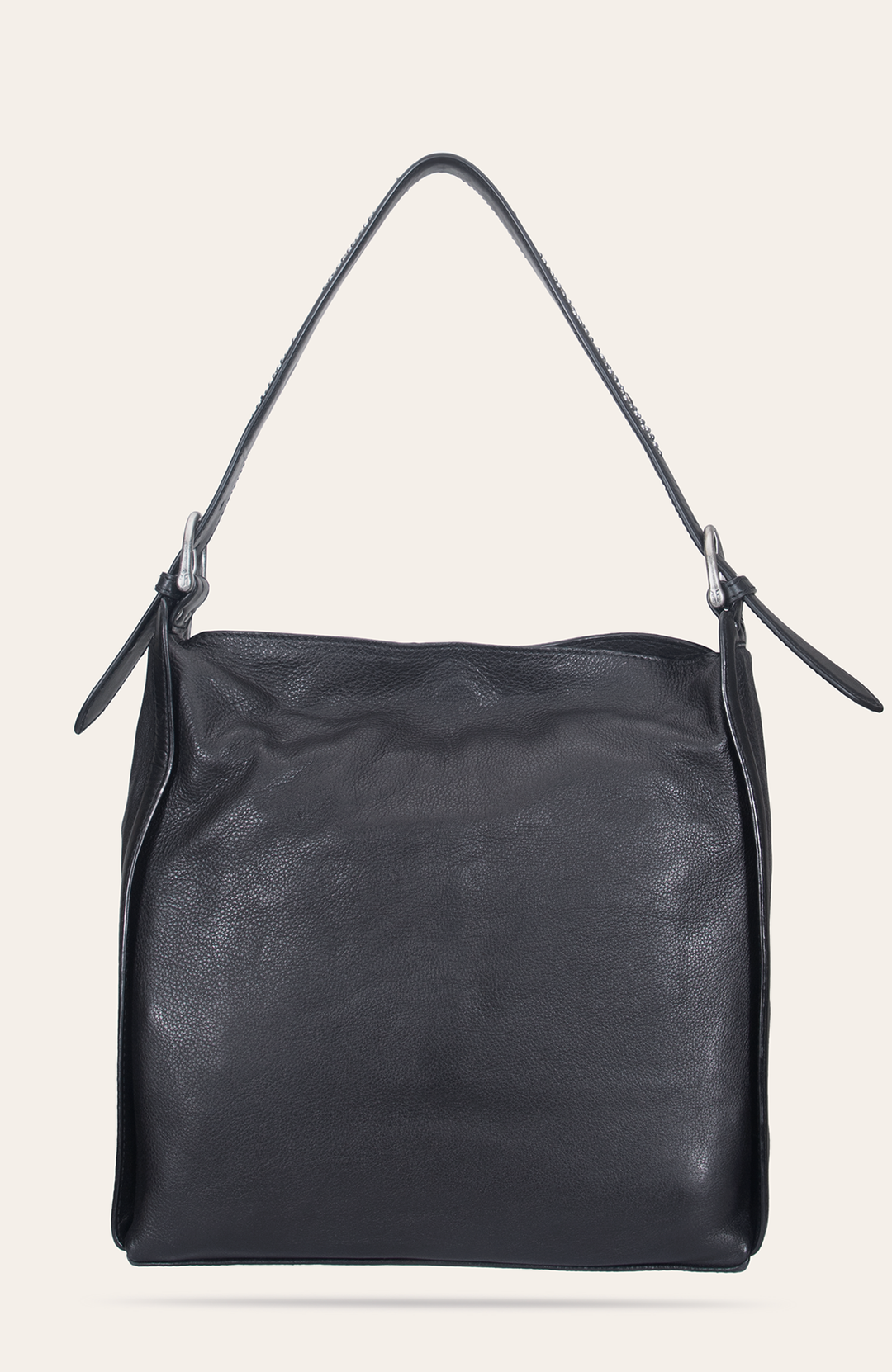Women's Black Carla Studded Hobo Handbag - Black