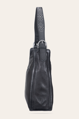 Women's Black Carla Studded Hobo Handbag - Black