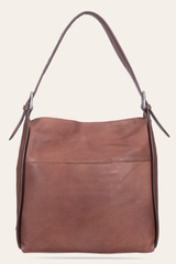 Women's Cognac Carla Studded Hobo Handbag - Cognac