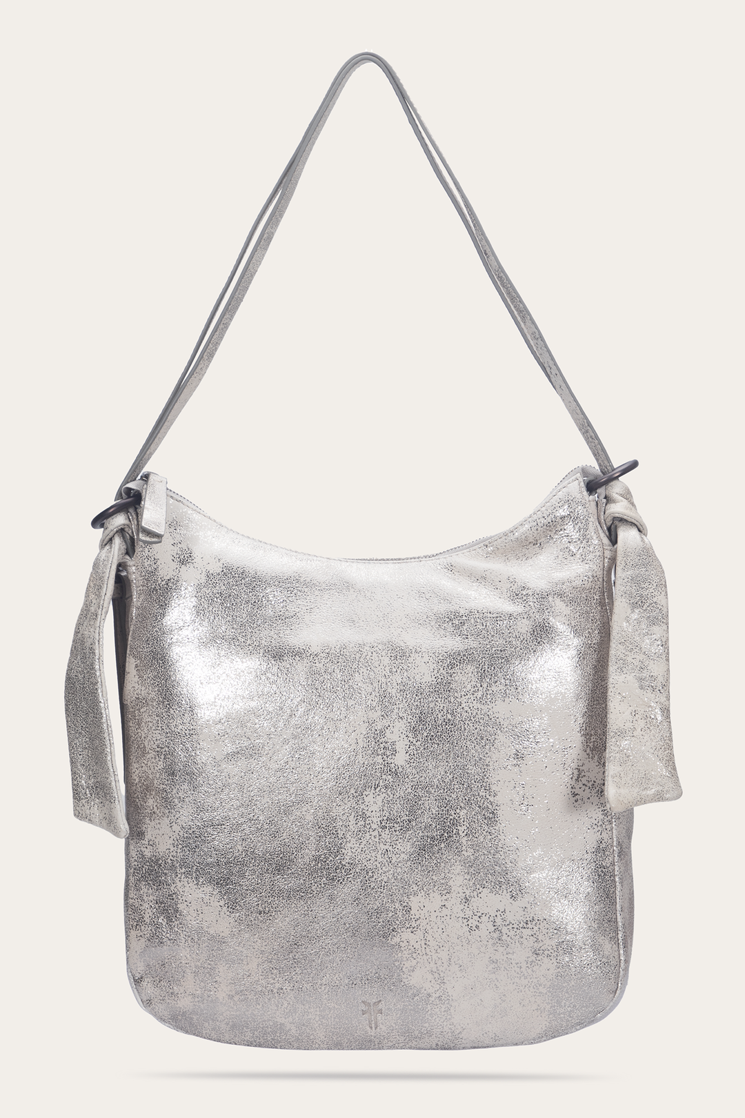 Women's Nora Backpack Hobo Handbag - Cream Metallic