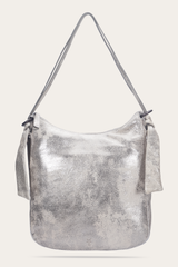 Women's Nora Backpack Hobo Handbag - Cream Metallic