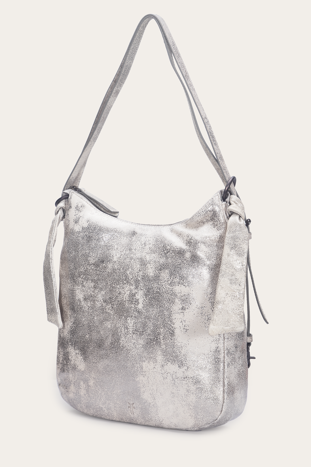 Women's Nora Backpack Hobo Handbag - Cream Metallic