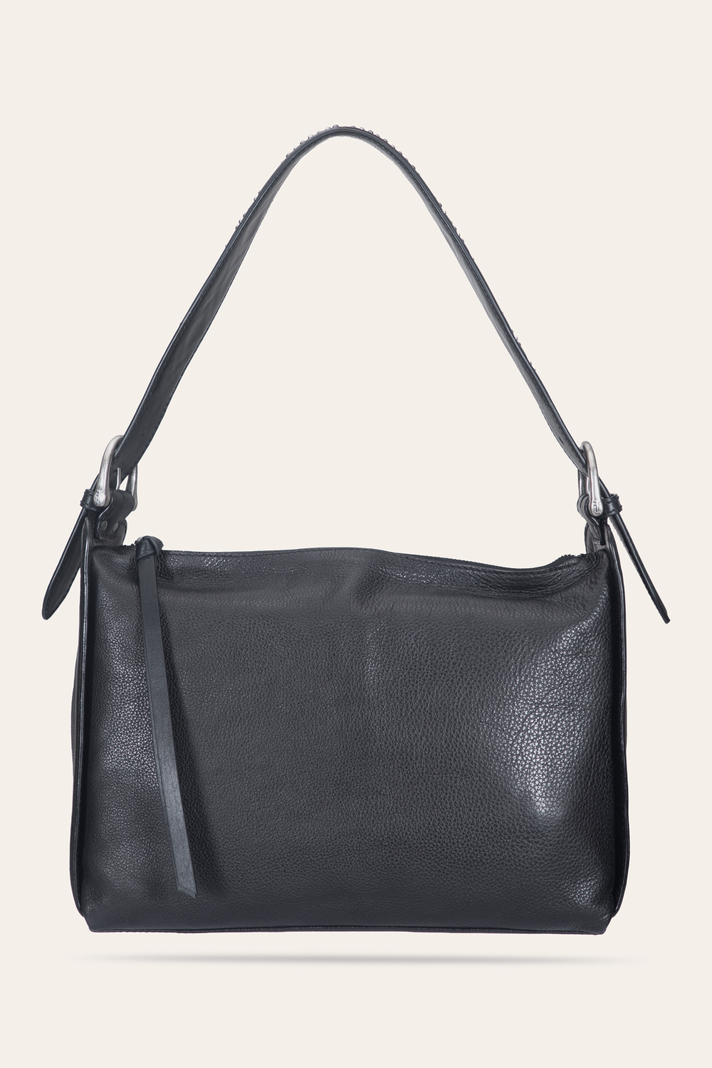 Women's Black Carla Studded Shoulder Bag - Black