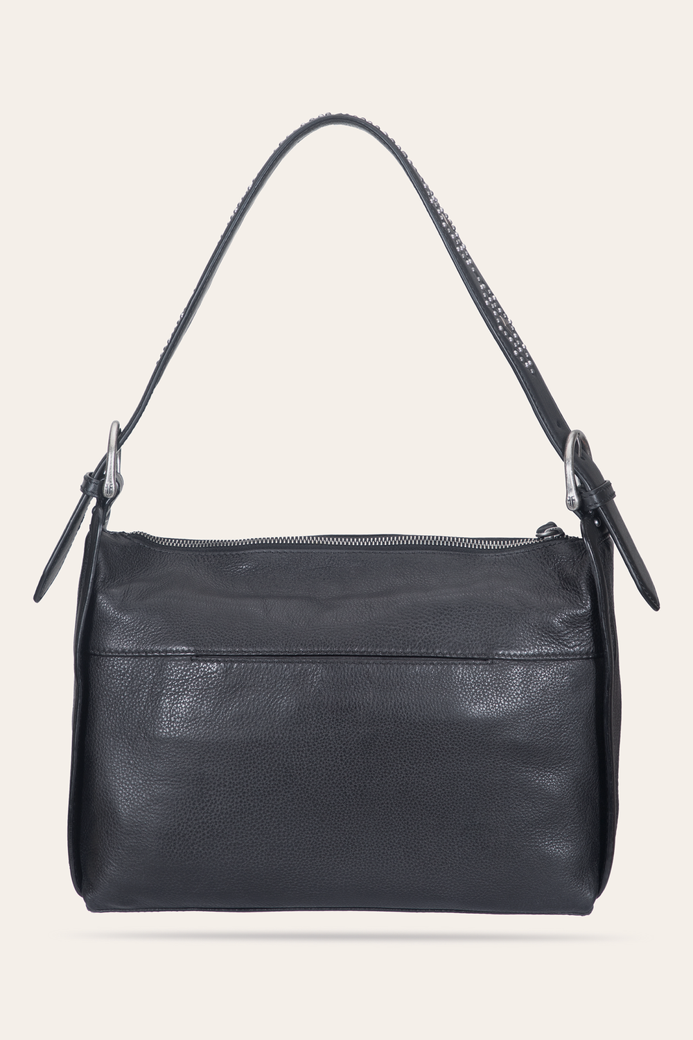 Women's Black Carla Studded Shoulder Bag - Black