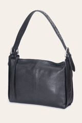 Women's Black Carla Studded Shoulder Bag - Black