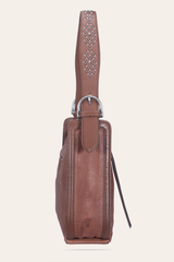 Women's Cognac Carla Studded Shoulder Bag - Cognac