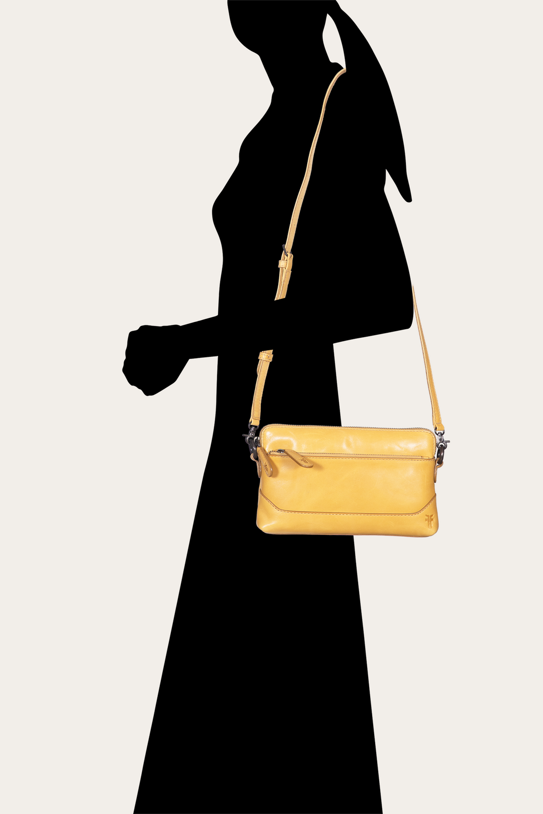 Women's Melissa Wristlet Crossbody Bag - Mustard