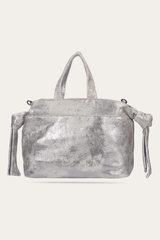 Women's Nora Satchel Handbag - Cream Metallic