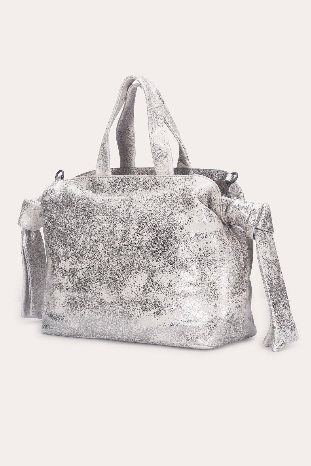 Women's Nora Satchel Handbag - Cream Metallic