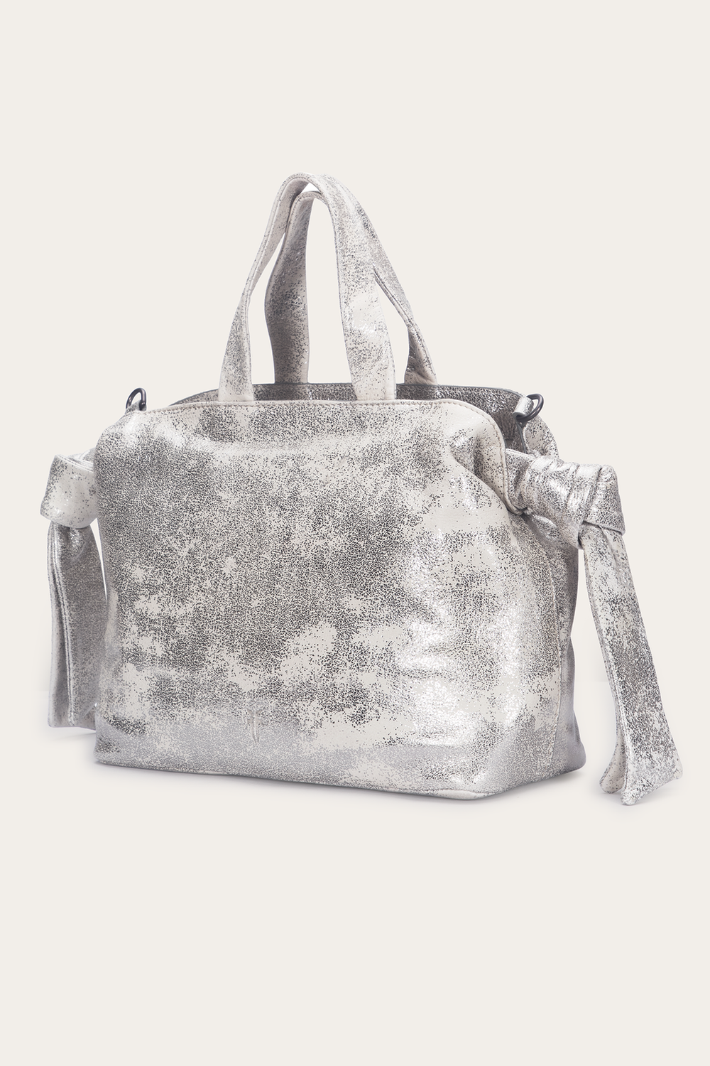 Women's Nora Satchel Handbag - Cream Metallic