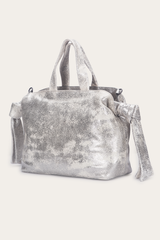 Women's Nora Satchel Handbag - Cream Metallic