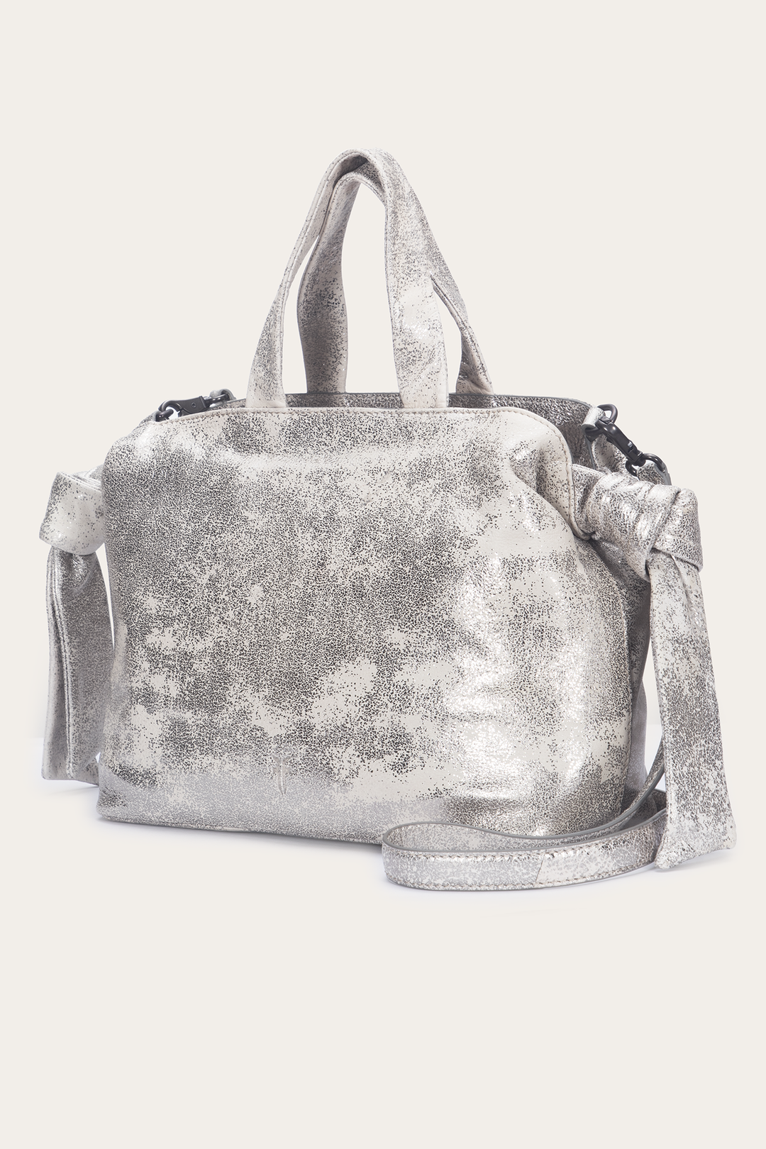 Women's Nora Satchel Handbag - Cream Metallic