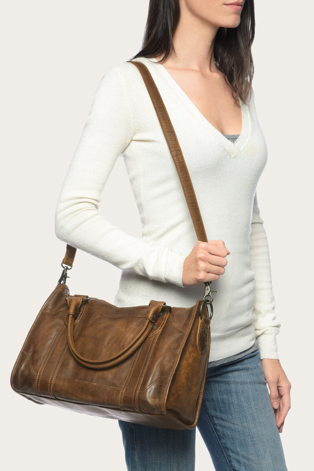 Melissa Cognac Satchel - Cognac