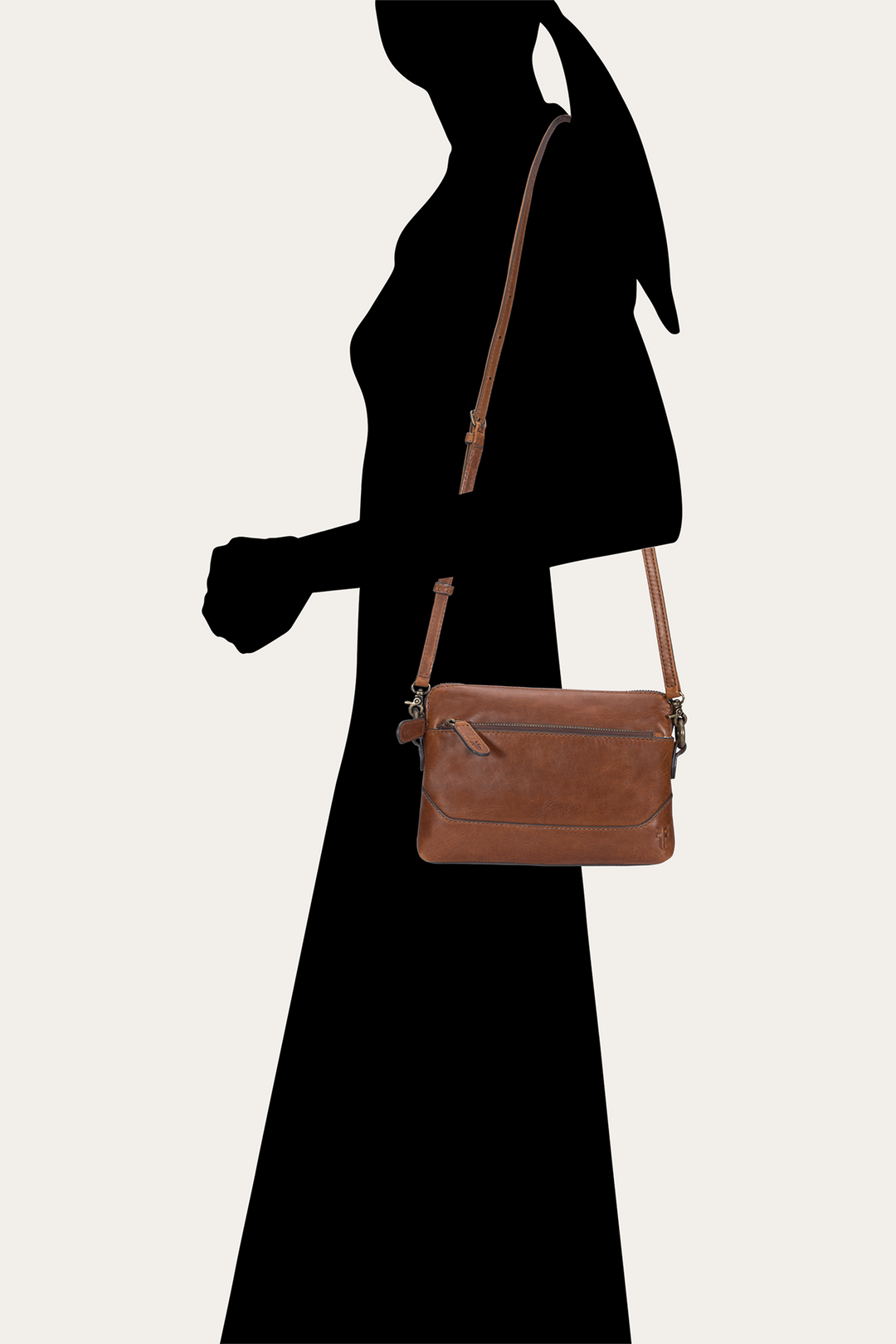 Melissa Cognac Crossbody Wristlet - Cognac