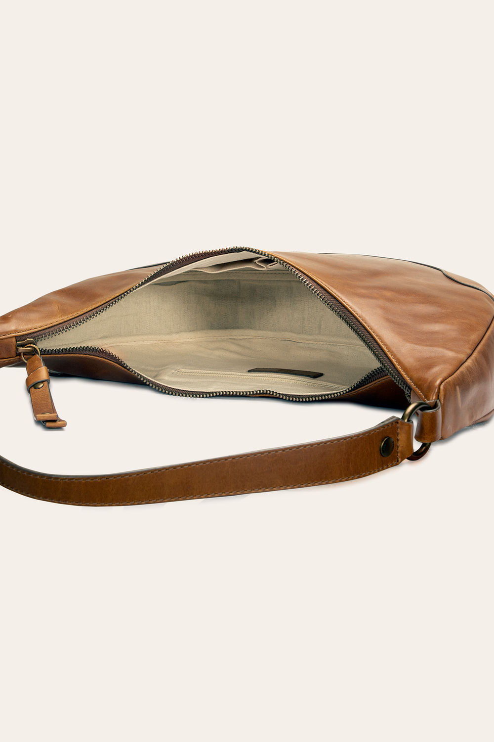 Melissa Cognac Crescent Hobo - Cognac