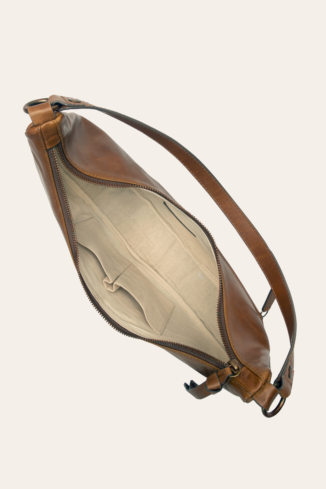 Melissa Cognac Crescent Hobo - Cognac