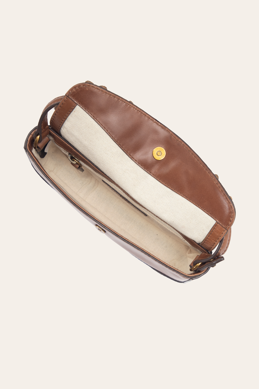 Cognac Melissa Floral Convertible Mini Flap - Cognac