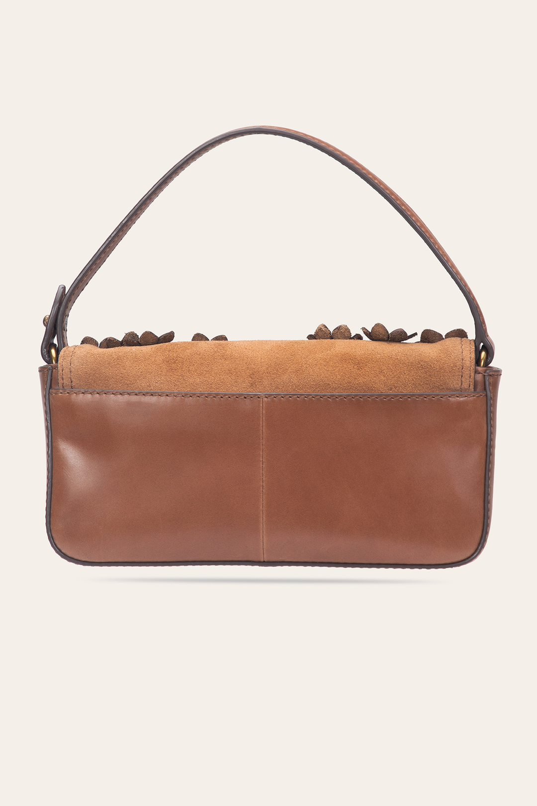 Cognac Melissa Floral Convertible Mini Flap - Cognac