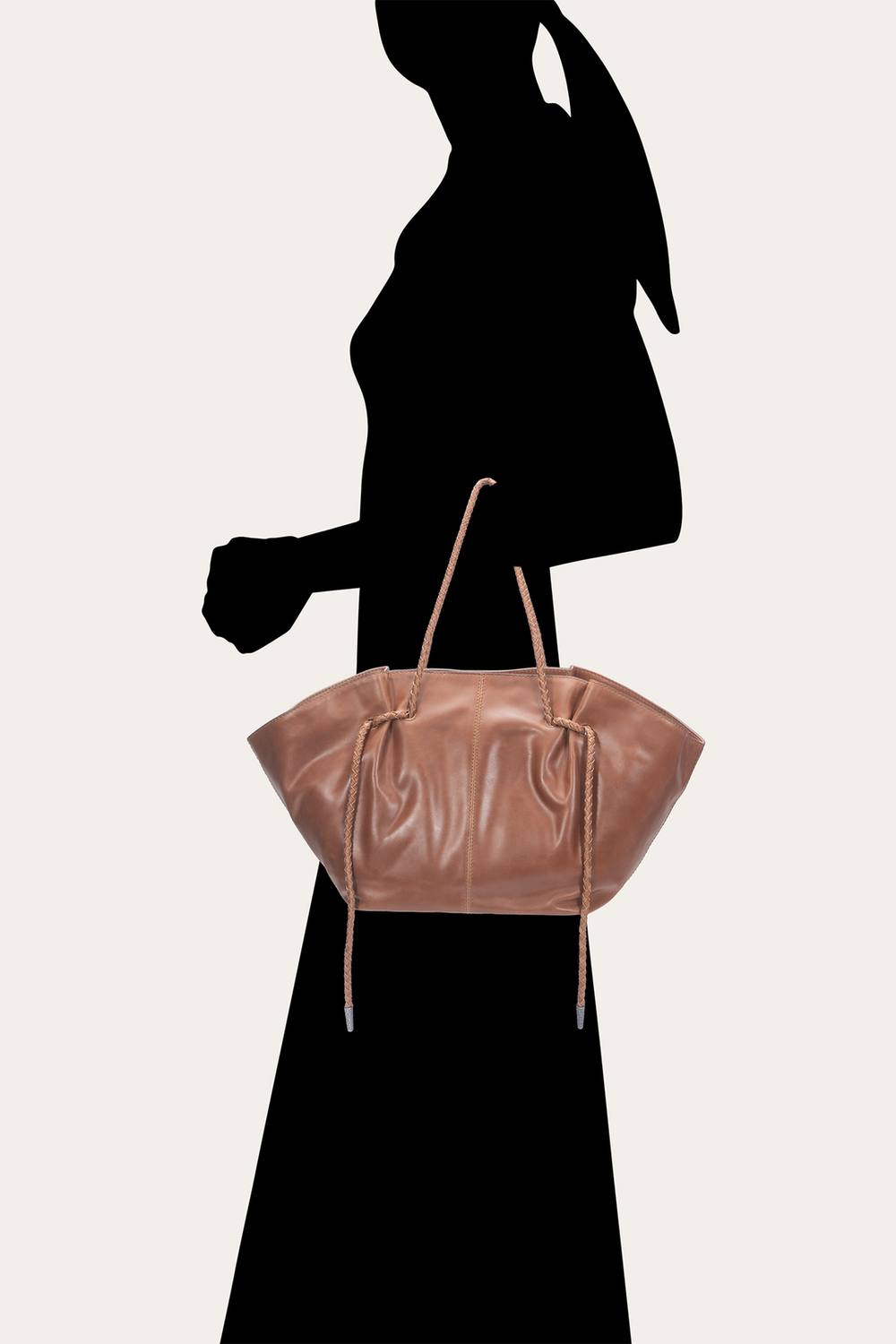 Cognac Caroline Shopper - Cognac