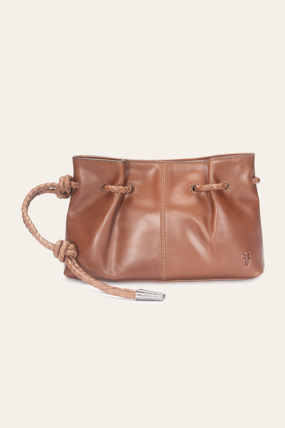 Cognac Caroline Wristlet Clutch - Cognac