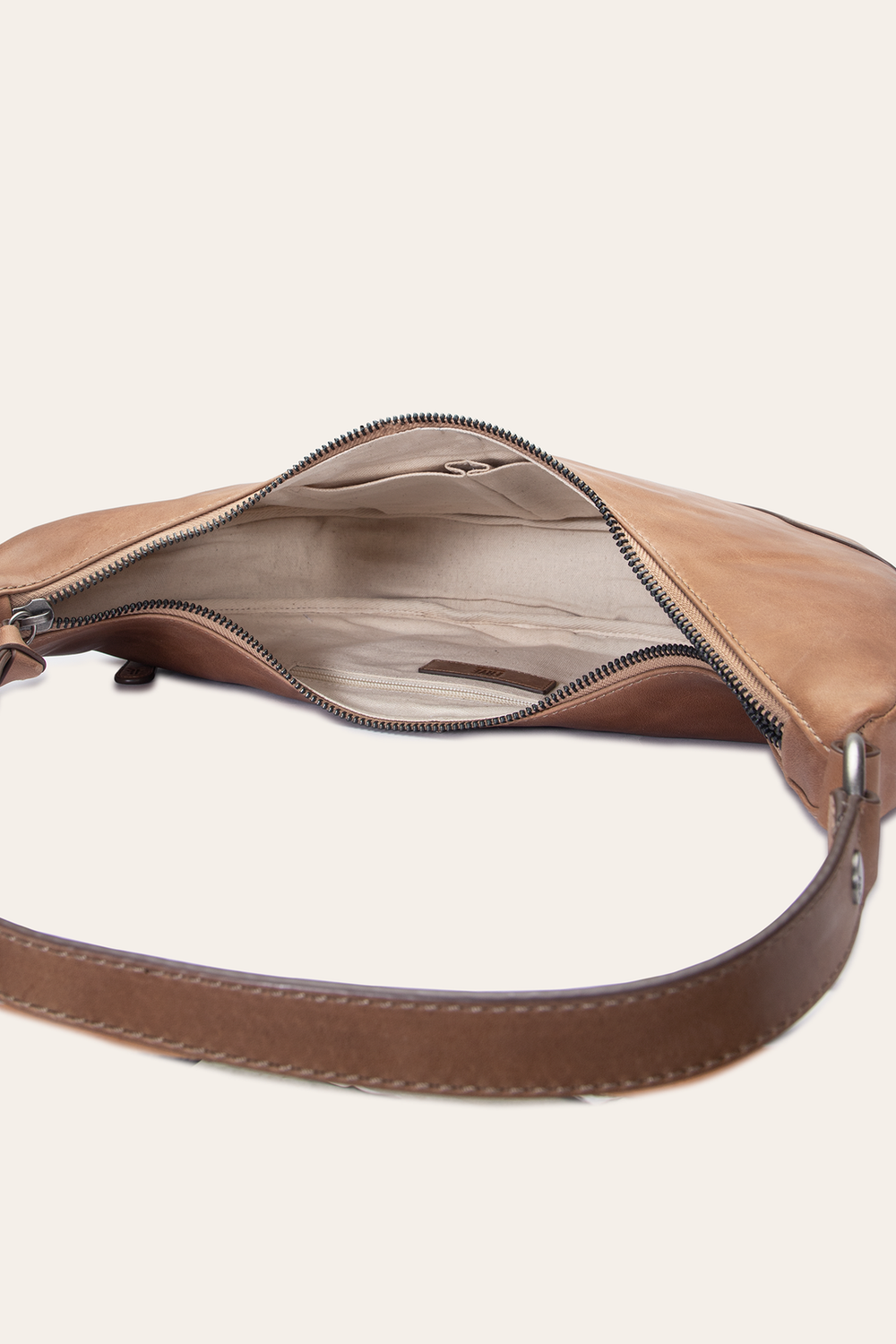 Melissa Beige Crescent Hobo - Beige