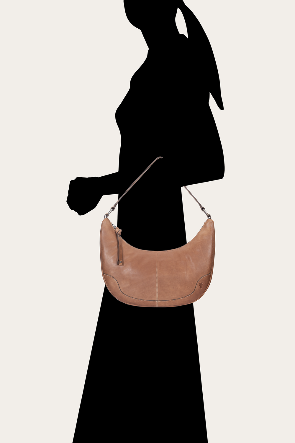 Melissa Beige Crescent Hobo - Beige