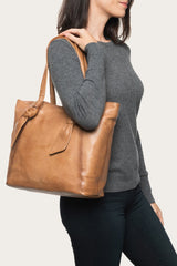 Nora Beige Knotted Tote - Beige