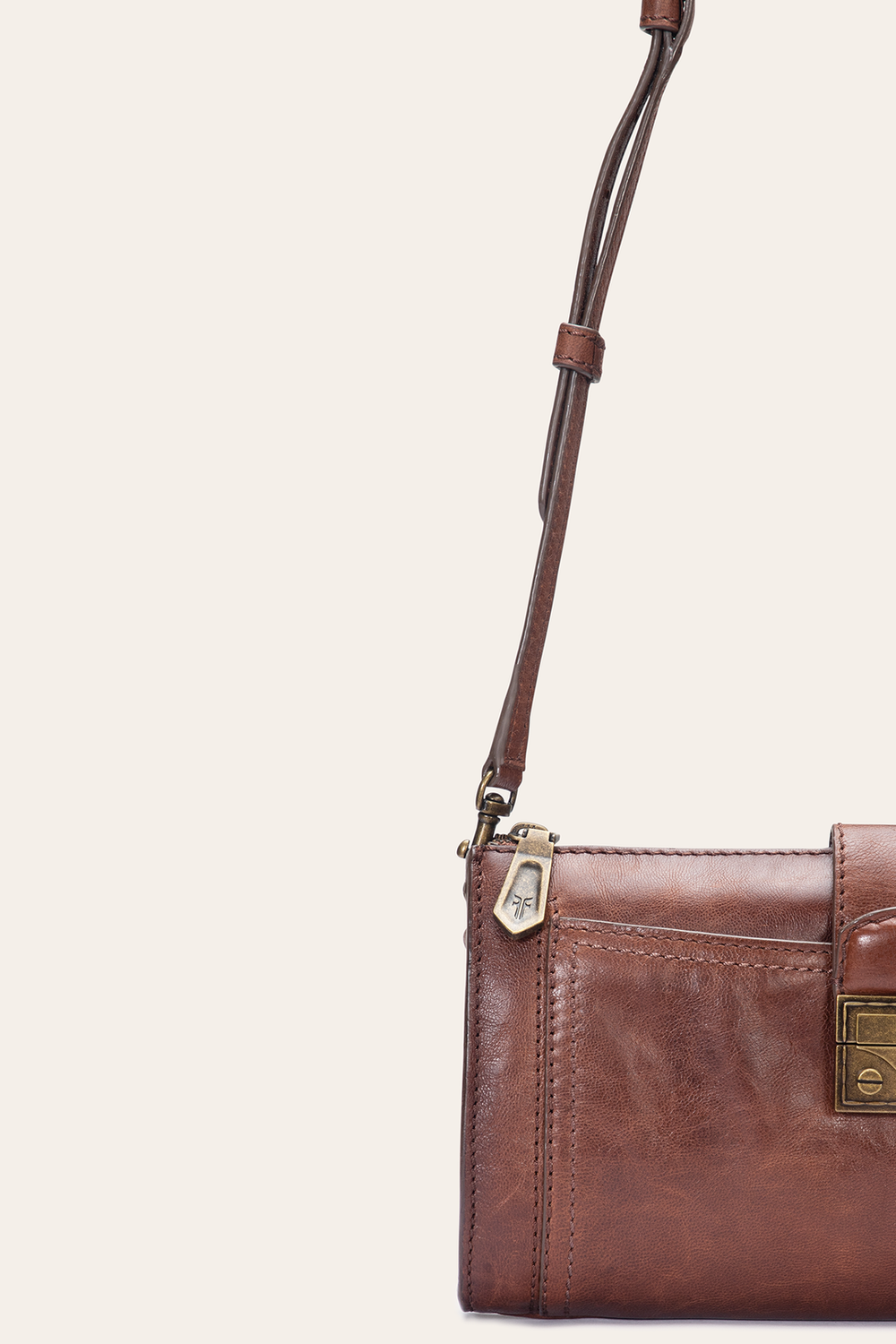Alex Cognac Crossbody Clutch - Cognac