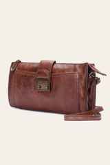Alex Cognac Crossbody Clutch - Cognac
