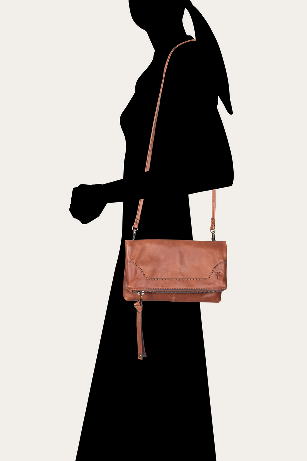 Melissa Cognac Crossbody Clutch - Cognac