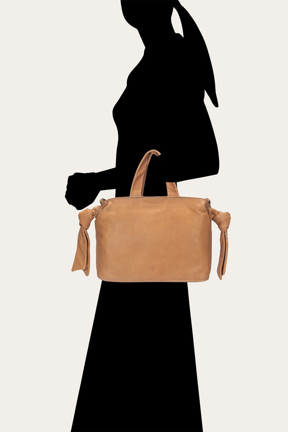 Beige Nora Knotted Satchel - Beige