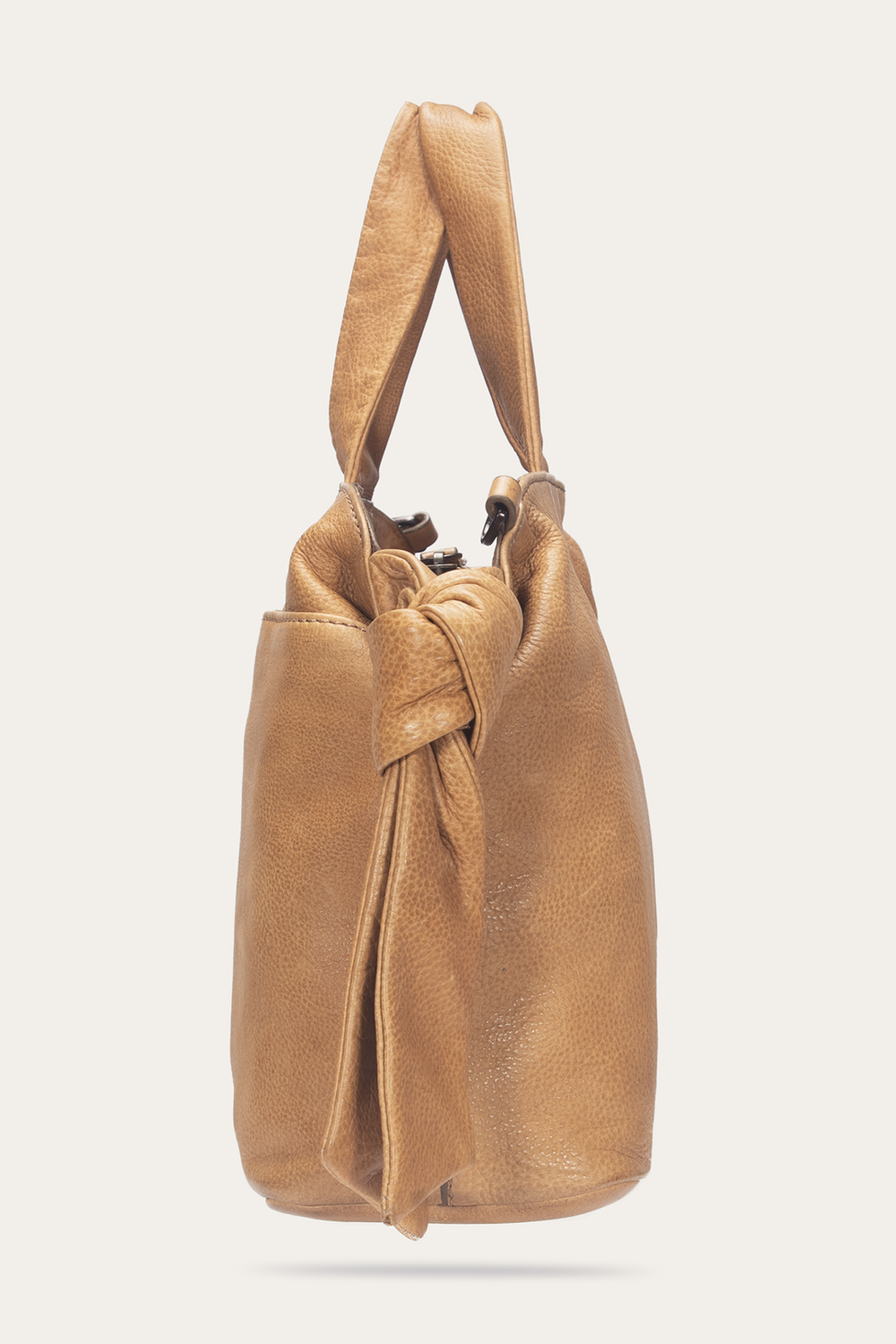 Beige Nora Knotted Satchel - Beige