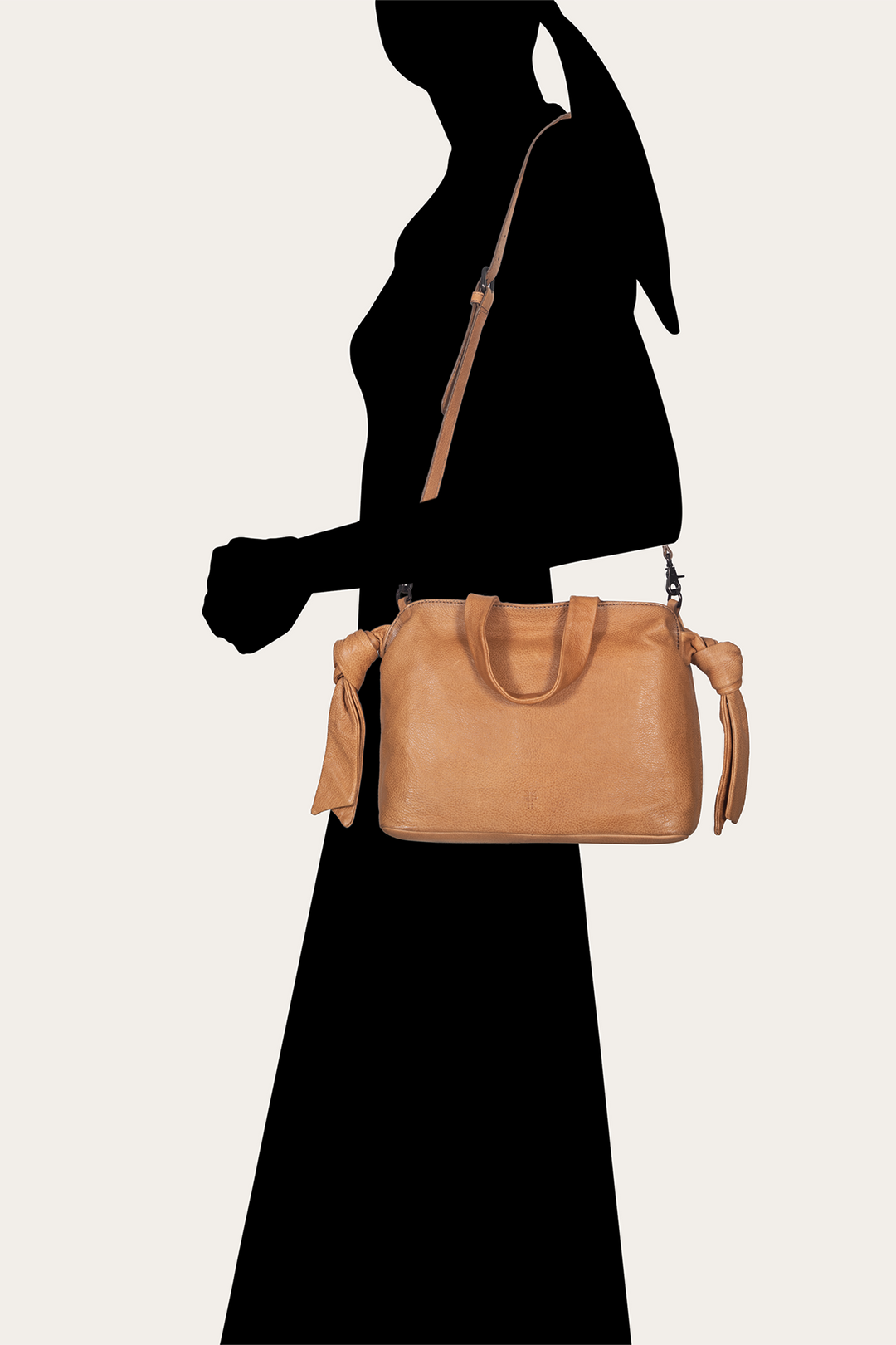 Beige Nora Knotted Satchel - Beige