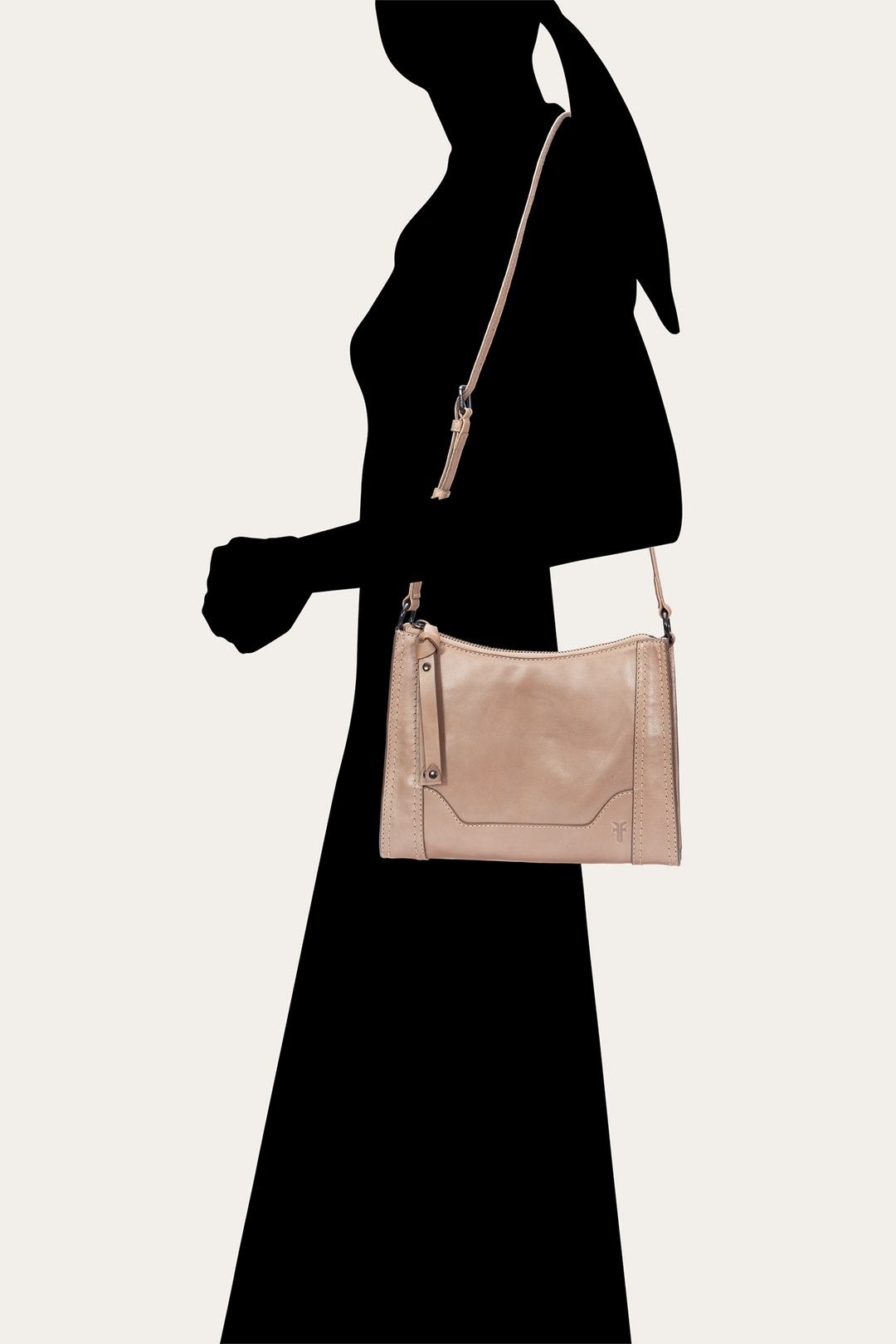 Light Bronze Melissa Zip Crossbody - Light Bronze