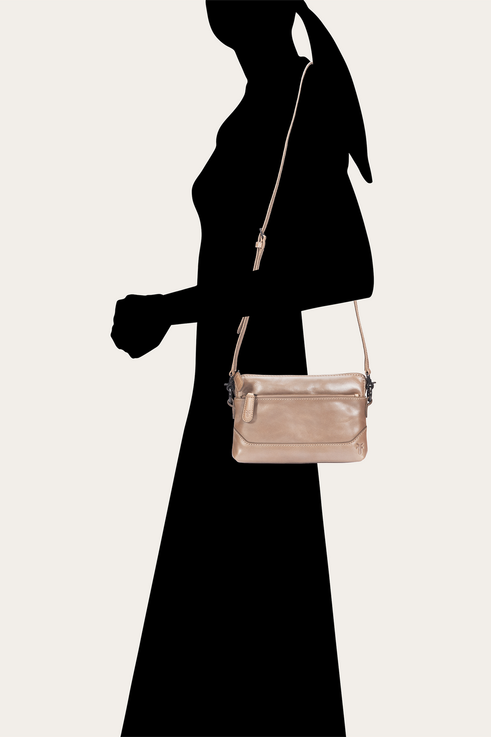 Light Bronze Melissa Crossbody Wristlet - Light Bronze