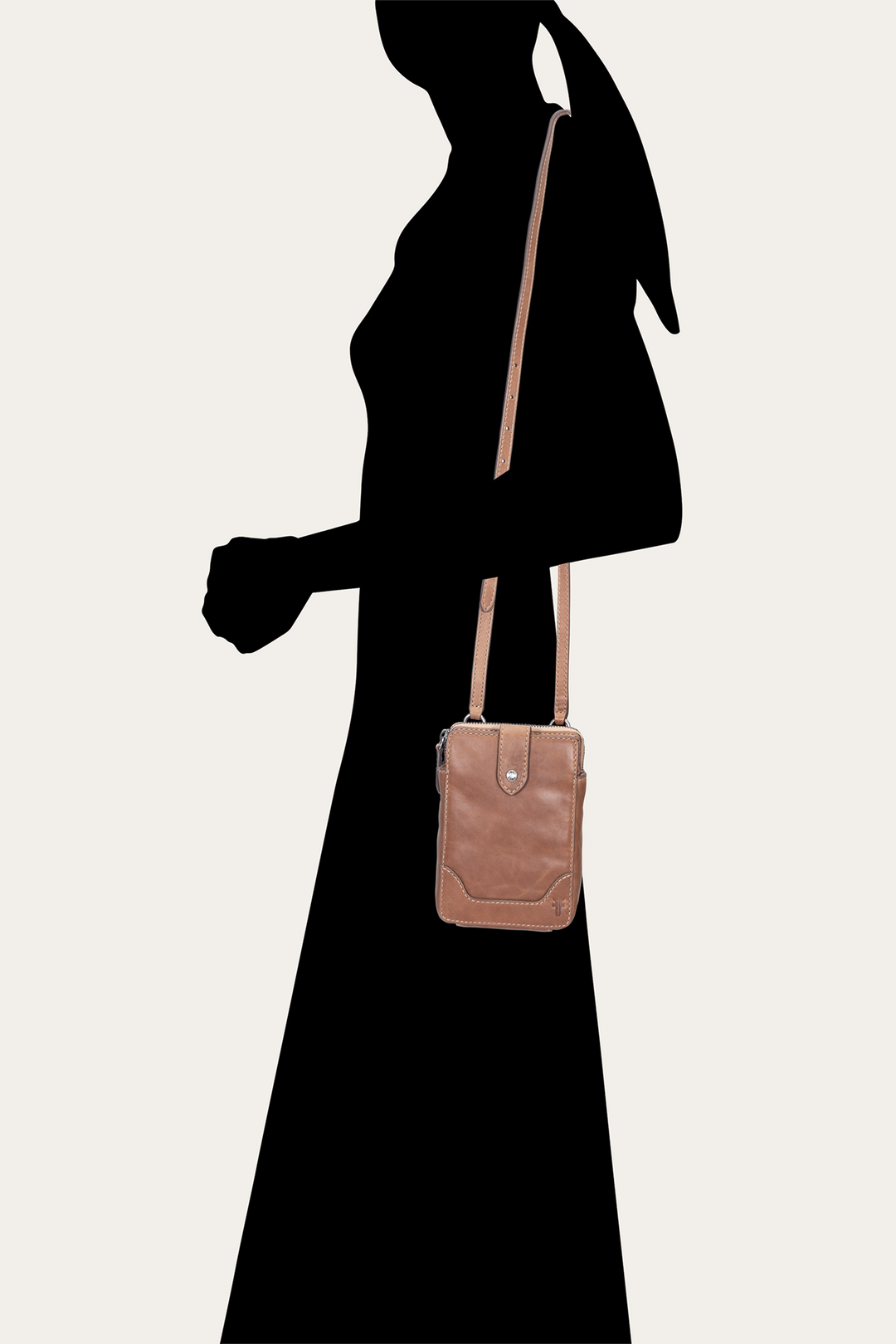 Melissa Beige Phone Crossbody - Beige