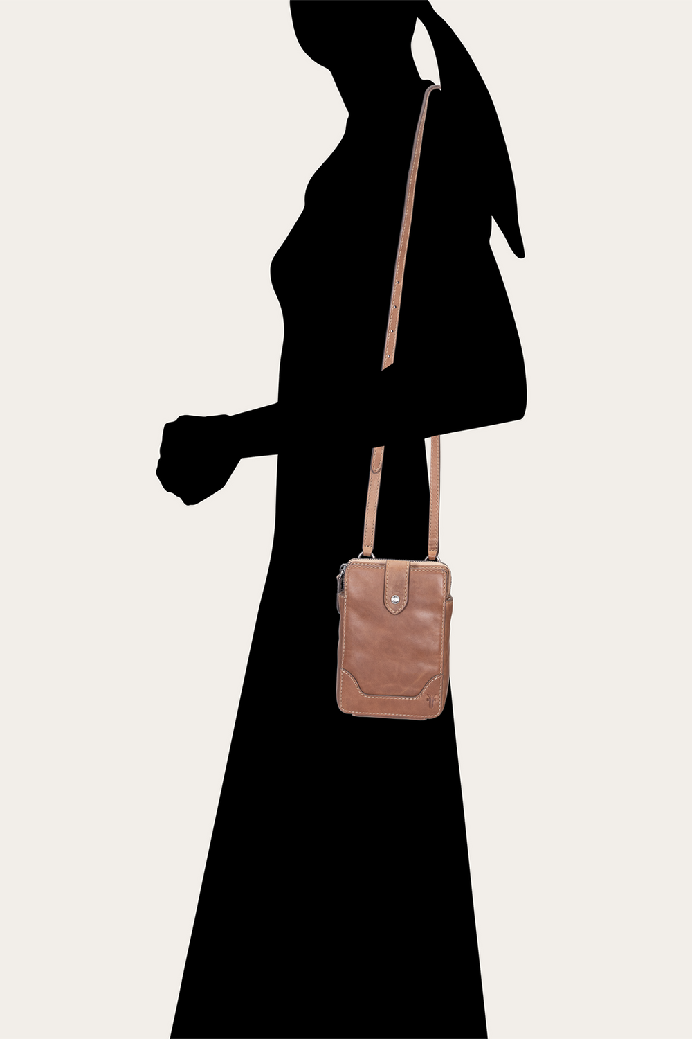 Melissa Beige Phone Crossbody - Beige
