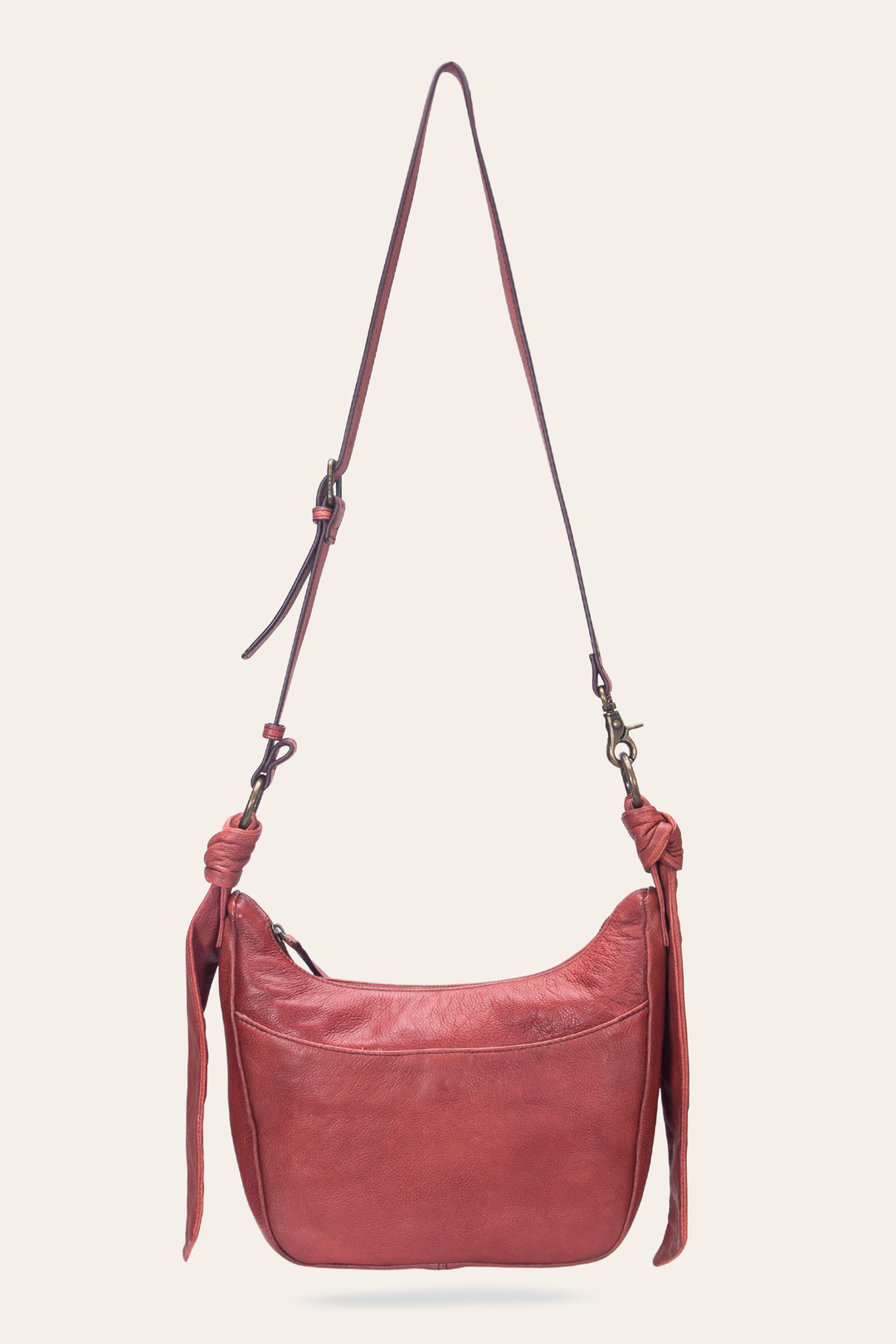 Nora Knotted Crossbody in Burgundy - Burgundy