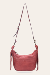 Nora Knotted Crossbody in Burgundy - Burgundy