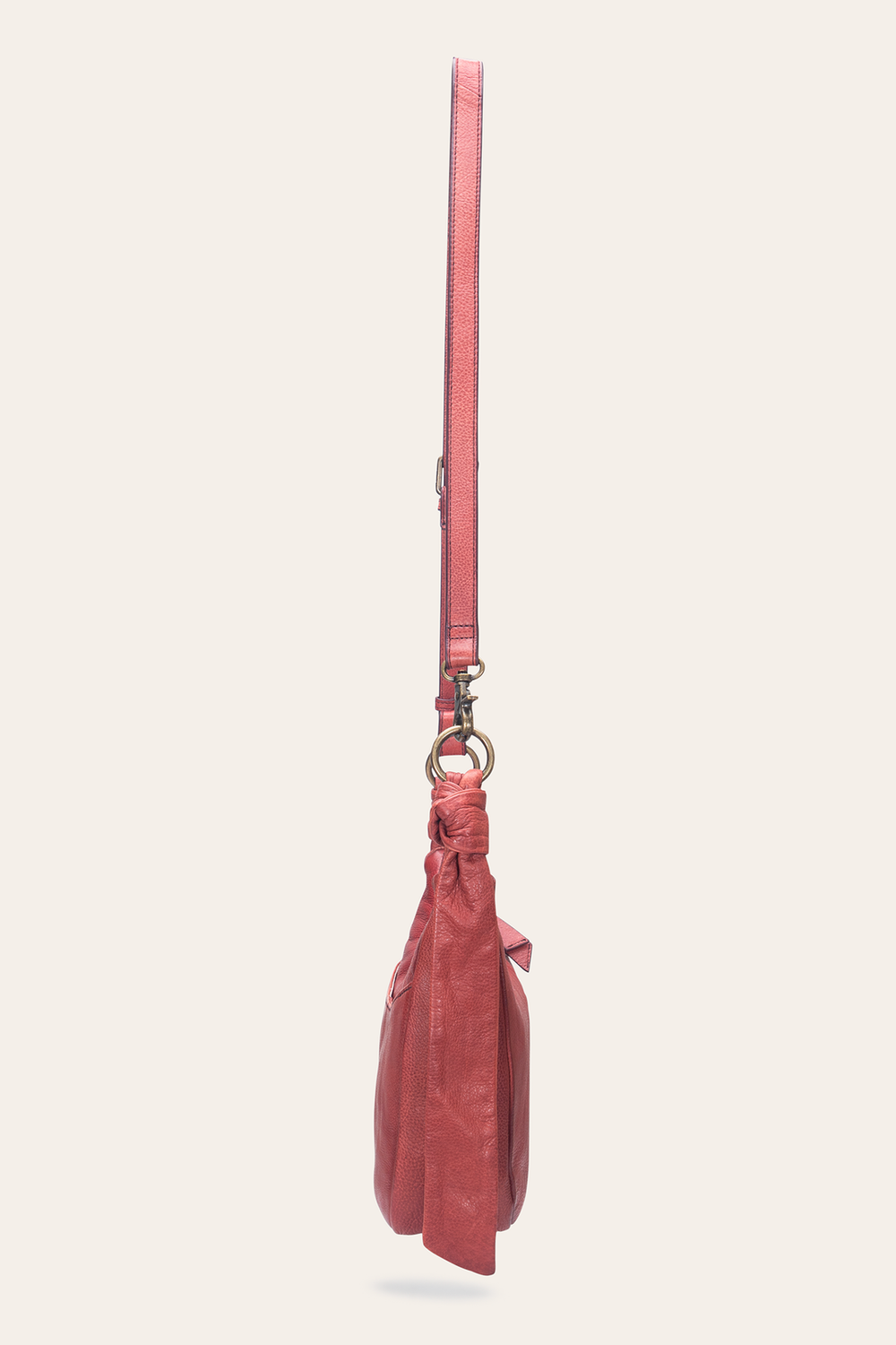 Nora Knotted Crossbody in Burgundy - Burgundy