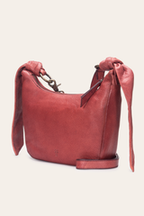 Nora Knotted Crossbody in Burgundy - Burgundy