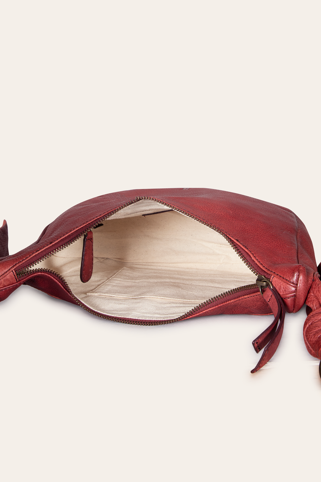 Nora Knotted Crossbody in Burgundy - Burgundy