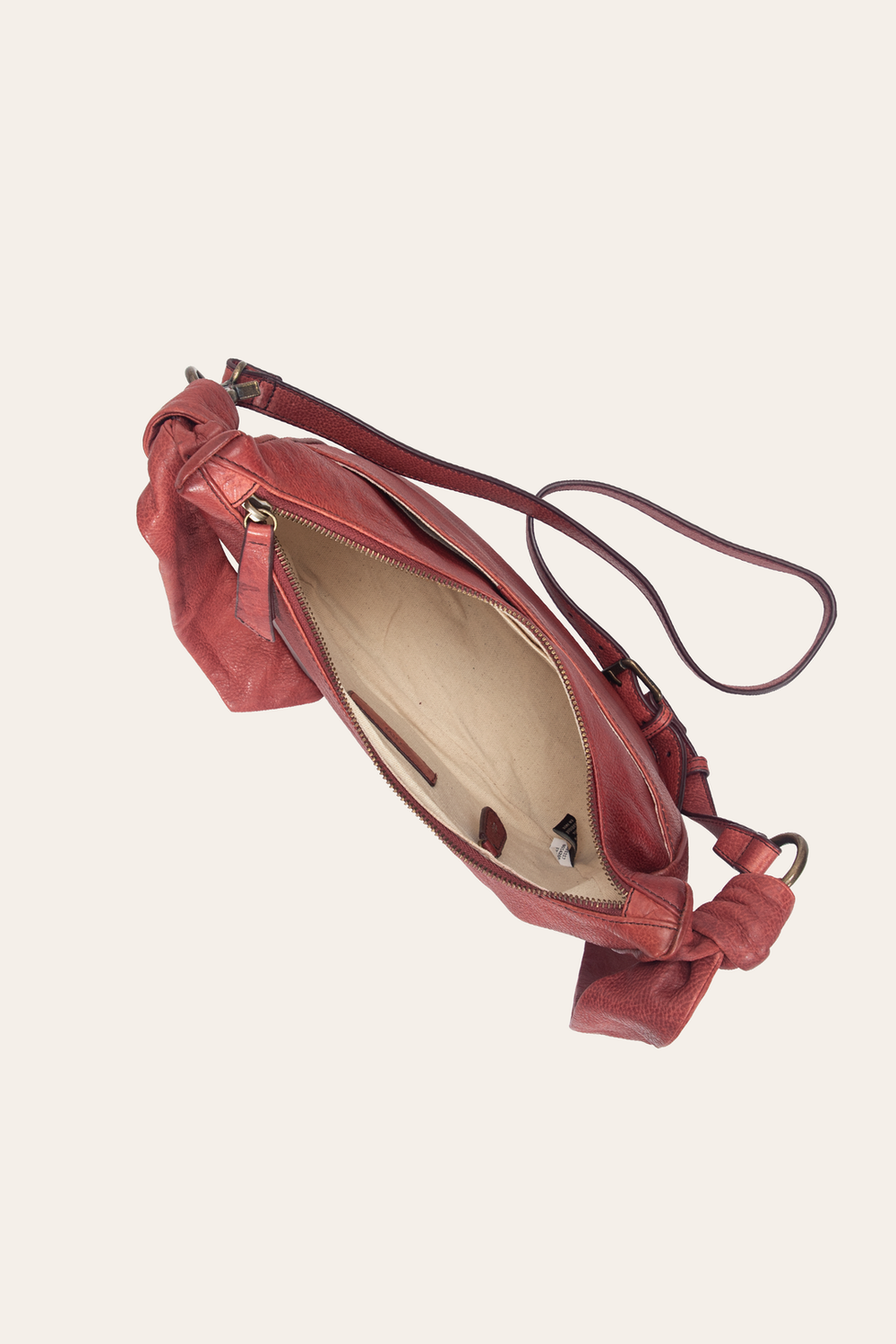 Nora Knotted Crossbody in Burgundy - Burgundy