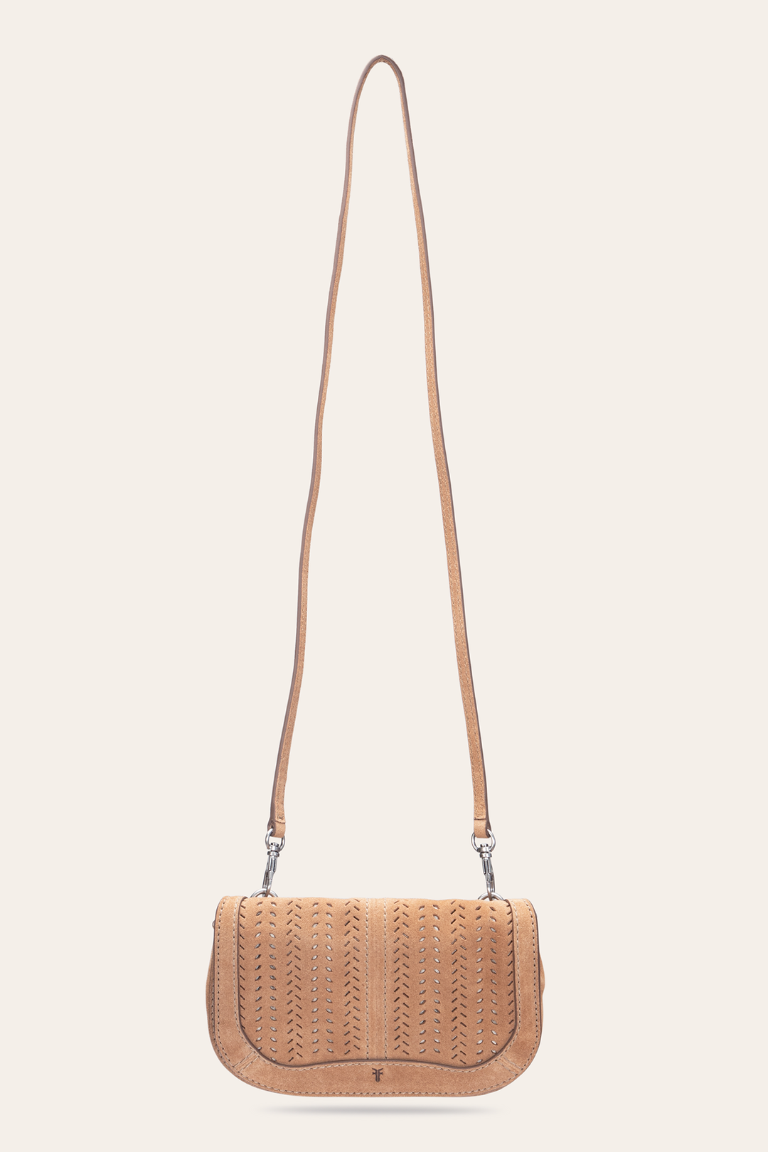 Stella Suede Wallet Crossbody in Beige - Beige