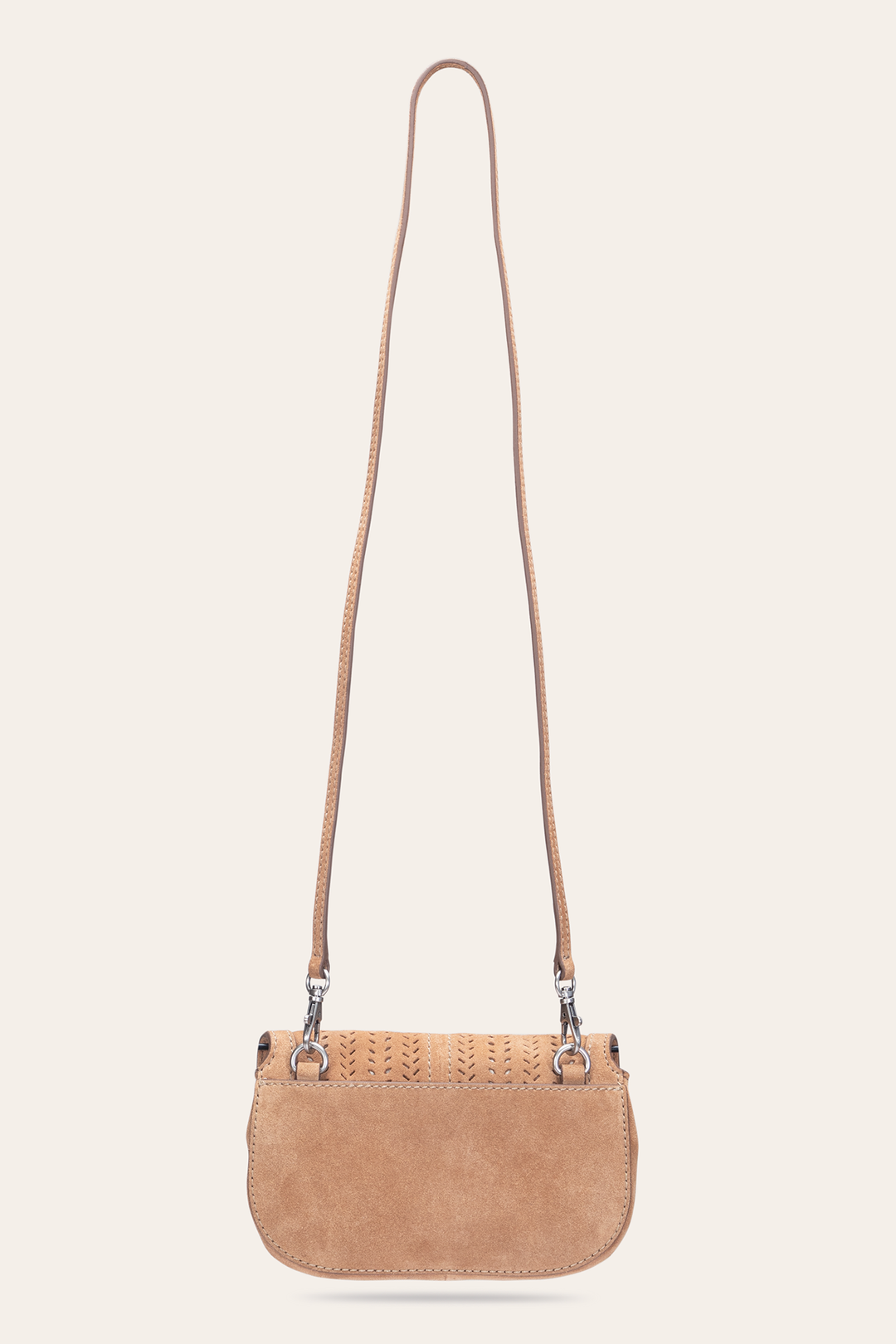 Stella Suede Wallet Crossbody in Beige - Beige