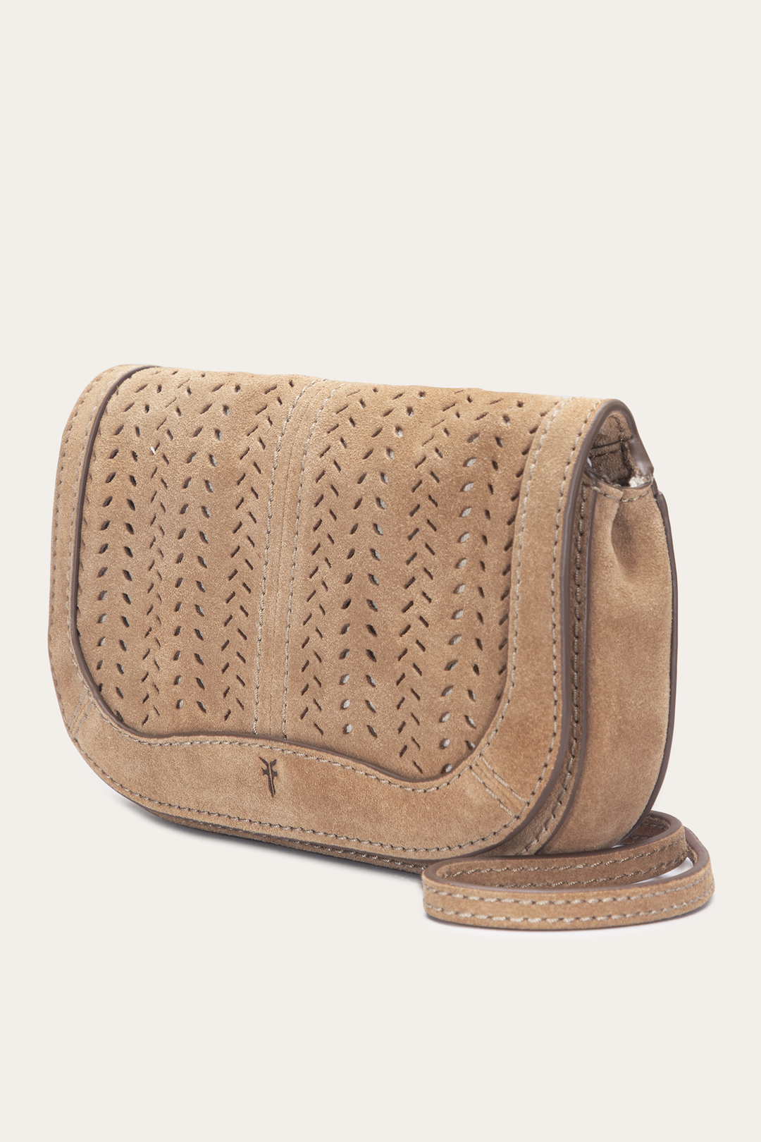 Stella Suede Wallet Crossbody in Beige - Beige